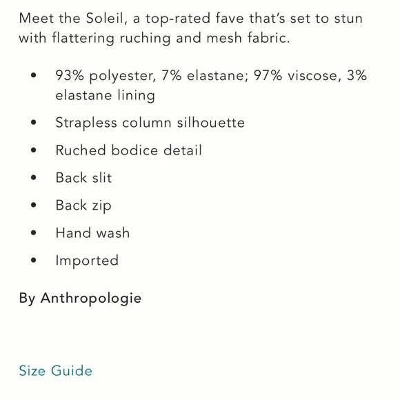 NWT Elegant The Soleil ruched mesh Dress from Anthropologie - Picture 8 of 9